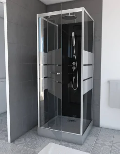 Douchecabines|Brico Aurlane Douchecabine Study Chroom 80X80X219-230Cm