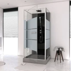 Douchecabines|Brico Aurlane Douchecabine Study Chroom 80X80X219-230Cm