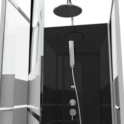 Douchecabines|Brico Aurlane Douchecabine Study Chroom 80X80X219-230Cm