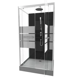 Douchecabines|Brico Aurlane Douchecabine Study Chroom 110X80Cm