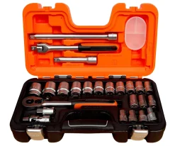 Gereedschapsets|Brico Bahco Doppenset Met Ratel – 24 Stuks