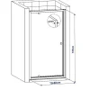 Douchedeuren|Brico Baseline Douche Draaideur Wit 185X80Cm