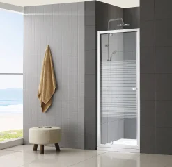 Douchedeuren|Brico Baseline Douche Draaideur Wit 185X90Cm