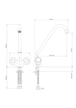 Keukenkranen|Brico Baseline Keukenkraan Chroom