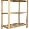 Opbergrekken|Brico Baseline Rek 3 Legplanken In Massief Den 90X70X30Cm