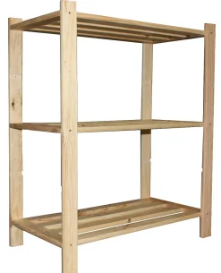 Opbergrekken|Brico Baseline Rek 3 Legplanken In Massief Den 90X70X30Cm