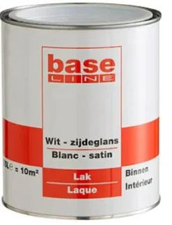 Brico Baseline Solventgedragen Lak Zijdeglans Wit 2,5L- Lakken