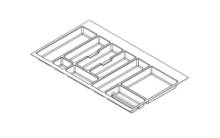 Keuken Accessoires|Brico Bestekbak 90Cm Kunststof Donkergrijs