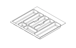Keuken Accessoires|Brico Bestekbak Keuken Modulo Antraciet Grijs 60Cm