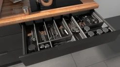 Keuken Accessoires|Brico Bestekbak Keuken Modulo Antraciet Grijs 60Cm