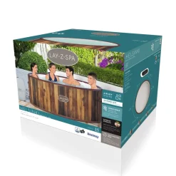 Brico Bestway Jacuzzi Lay-Z-Spa Helsinki 60025 1123L Imitatie Hout O180X66Cm- Spa En Jacuzzi