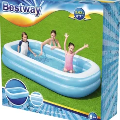 Brico Bestway Opblaasbaar Familie Zwembad 262 X 175 Cm- Opzetzwembaden Zonder Pomp