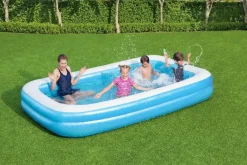 Brico Bestway Opblaasbaar Zwembad Family Pool Rechthoekig Blauw 305X183X46Cm- Opblaaszwembaden