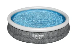 Brico Bestway Opblaaszwembad Fast Set Rond Rotan Met Filterpomp O366X76Cm- Opblaaszwembaden