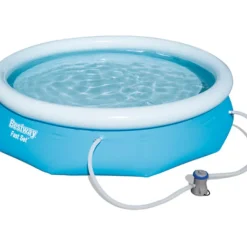 Brico Bestway Opblaaszwembad Fast Set Rond Met Filterpomp 305X76Cm- Opblaaszwembaden