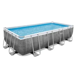 Brico Bestway Opzetzwembad Power Steel Rechthoek Met Filterpomp O549X274X122Cm- Opzetzwembaden Met Pomp