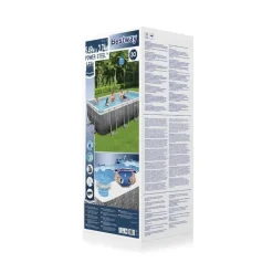 Brico Bestway Opzetzwembad Power Steel Rechthoek Met Filterpomp O549X274X122Cm- Opzetzwembaden Met Pomp