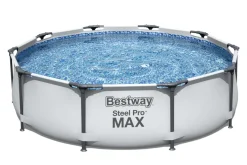 Brico Bestway Opzetzwembad Steel Pro Max Set Rond Met Filterpomp O305X76Cm- Opzetzwembaden Met Pomp