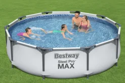 Brico Bestway Opzetzwembad Steel Pro Max Set Rond Met Filterpomp O305X76Cm- Opzetzwembaden Met Pomp
