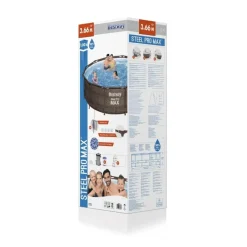 Brico Bestway Zwembad Steel Pro Max Rotan 366 Cm- Opzetzwembaden Zonder Pomp