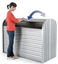 Brico Biohort Opbergbox Storemax 120 Donkergrijs Metallic 73X117Cm- Opbergboxen Tuin