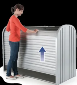 Brico Biohort Opbergbox Storemax 160 Kwartsgrijs Metallic 78X163Cm- Opbergboxen Tuin