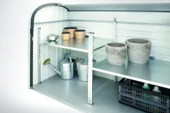 Brico Biohort Opbergbox Storemax 190 Kwartsgrijs Metallic 97X190Cm- Opbergboxen Tuin