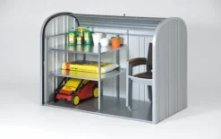 Brico Biohort Opbergbox Storemax 190 Kwartsgrijs Metallic 97X190Cm- Opbergboxen Tuin