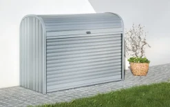 Brico Biohort Opbergbox Storemax 160 Zilver Metallic 78X163Cm- Opbergboxen Tuin