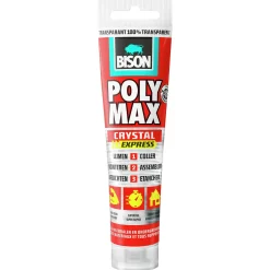 Tape & Lijm|Brico Bison Universele Montagelijm Poly Max Crystal Express Tub 115G