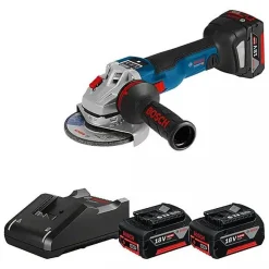 Slijpmachines|Brico Bosch Accu Haakse Slijpmachine - 18V - 3X 5.0Ah Accu'S En Lader
