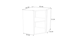 Keukenkasten|Brico Bovenkast Hoek Keuken Modulo Wit 65Cm