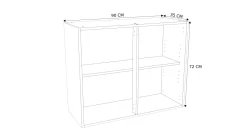 Keukenkasten|Brico Bovenkast Keuken Modulo Wit 90Cm