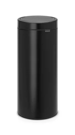 Vuilnisbakken|Brico Brabantia Afvalemmer Touch Bin New Matt Black 30L