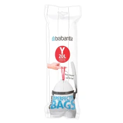 Vuilnisbakken|Brico Brabantia Afvalzak Perfectfit Y Wit 20L 20 Stuks