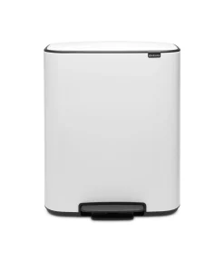 Vuilnisbakken|Brico Brabantia Pedaalemmer Bo 2X30L Wit