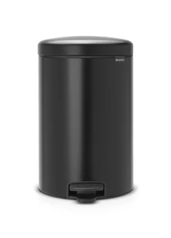 Vuilnisbakken|Brico Brabantia Pedaalemmer Newicon Matt Black 20L