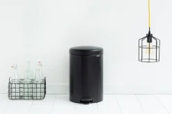 Vuilnisbakken|Brico Brabantia Pedaalemmer Newicon Matt Black 20L
