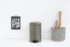 Vuilnisbakken|Brico Brabantia Pedaalemmer Newicon Platinum 12L