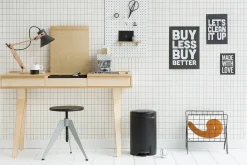Vuilnisbakken|Brico Brabantia Pedaalemmer Newicon Matt Black 12L