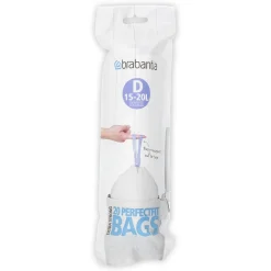 Vuilnisbakken|Brico Brabantia Perfectfit Afvalzak Met Trekbandsluiting Code D 15-20L 20 Stuks/Rol Recycled