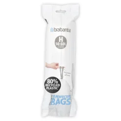 Vuilnisbakken|Brico Brabantia Perfectfit Afvalzak Met Trekbandsluiting Code H 50-60L 10 Stuks/Rol Recycled