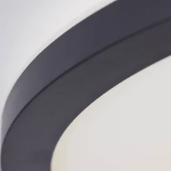 Badkamerverlichting|Brico Brilliant Plafondlamp Brennan Zwart 42Cm Neutraal Wit 24W
