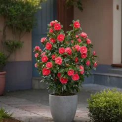 Brico Camellia Japonica "Brushfield'S Yellow" - Roos - Pot 15Cm - Hoogte 50-60Cm- Planten