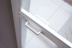 Brico Cando Hordeur Premium - Magnetische Hordeur - Wit Profiel - Grijs Gaas - 100X235Cm- Vliegendeuren