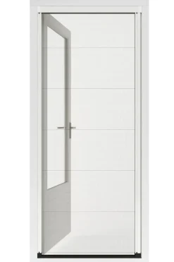 Brico Cando Hordeur Premium D - Plisse Hordeur - Wit Profiel - Zwart Gaas - 96X206Cm- Vliegendeuren