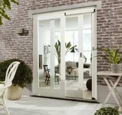 Brico Cando Hordeur Premium L - Plisse Hordeur - Wit Profiel - Grijs Gaas - 96X230Cm- Vliegendeuren