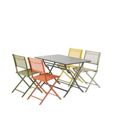 Brico Central Park Bistrotafel Stacy Antraciet Staal 110X70Cm- Tuintafels