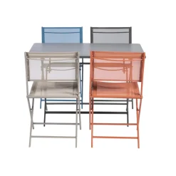 Brico Central Park Bistrotafel Stacy Antraciet Staal 110X70Cm- Tuintafels