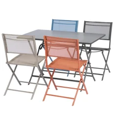 Brico Central Park Bistrotafel Stacy Antraciet Staal 110X70Cm- Tuintafels